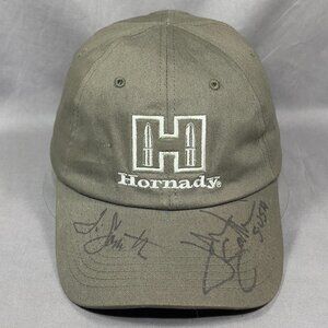 Hornady Manufacturing Strapback Hat Cap Olive Green Adjustable Baseball Dad Mens